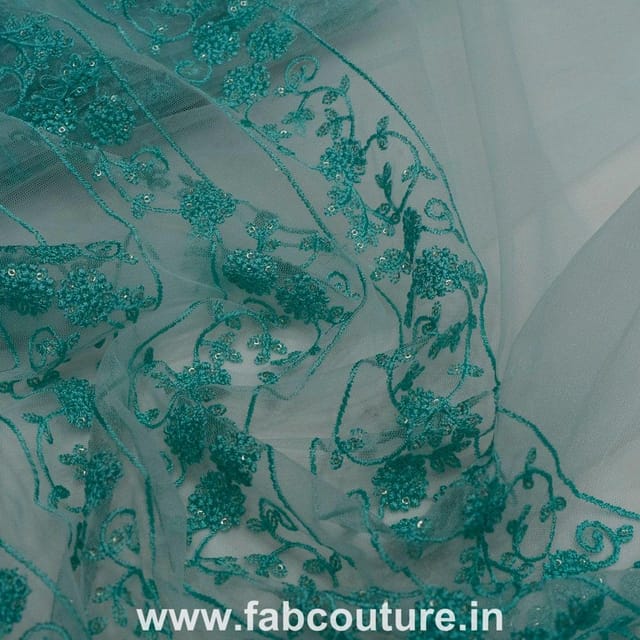 Net Embroidered Fabric (2.90Meter Piece)