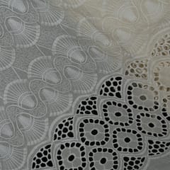Dyeable Cotton Embroidered Fabric