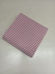 Wine Red Yarn Dyed Cotton Check Fabric