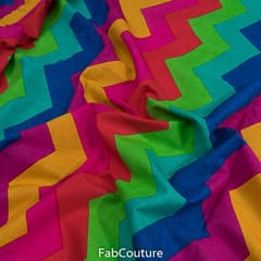 Multi Colour Cambric block Printed Fabric (1.75Meter Piece)