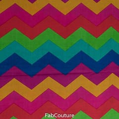 Multi Colour Cambric block Printed Fabric (1.75Meter Piece)