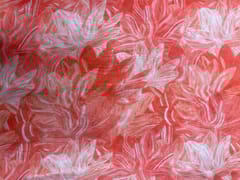 Greysblue Leaves Viscose Organza Fabric