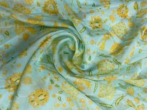 Dark Lilac Leaves Viscose Organza 44