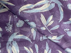 Off White Red Floral Viscose Organza Fabric