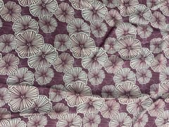 Red Floral Viscose Organza Fabric