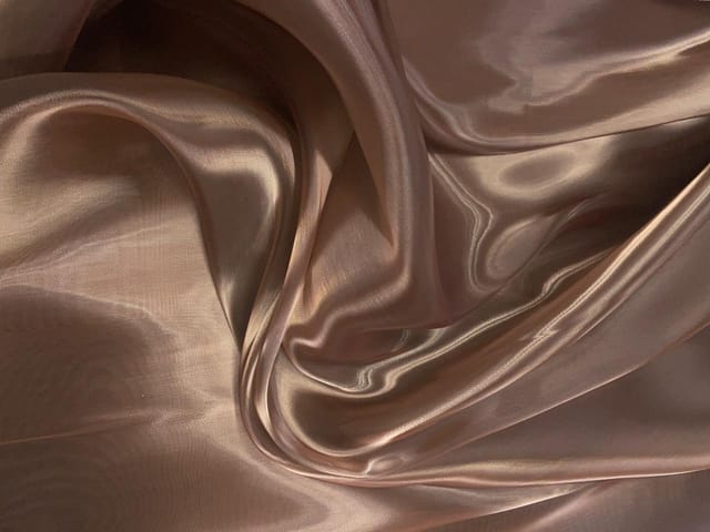 Brown Plain Fish Net Fabric