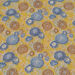 Yellow Color Cambric Cotton Printed Fabric Set (5 Mtr.)