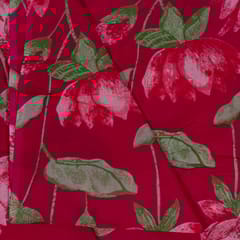 Majenta Color Cambric Cotton Printed Fabric
