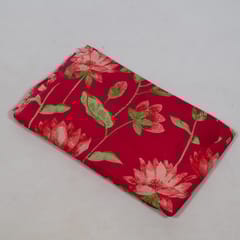 Majenta Color Cambric Cotton Printed Fabric