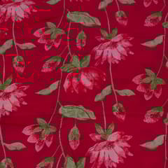 Majenta Color Cambric Cotton Printed Fabric