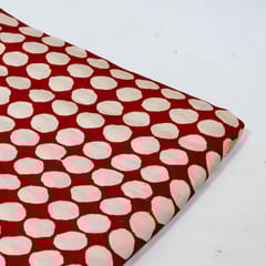 Maroon Color Modal Satin Printed Fabric
