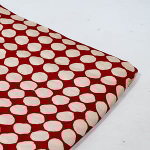 Maroon Color Modal Satin Printed Fabric