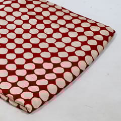 Maroon Color Modal Satin Printed Fabric