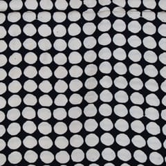 Black Color Modal Satin Printed Fabric