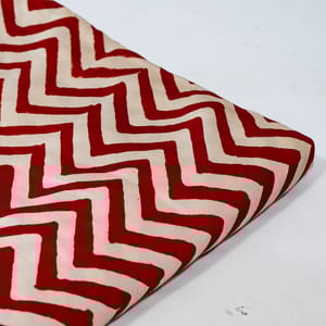 Maroon Color Modal Satin Printed Fabric