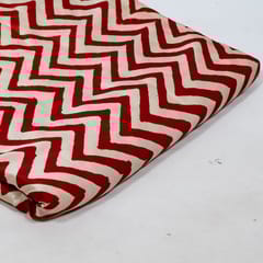 Maroon Color Modal Satin Printed Fabric