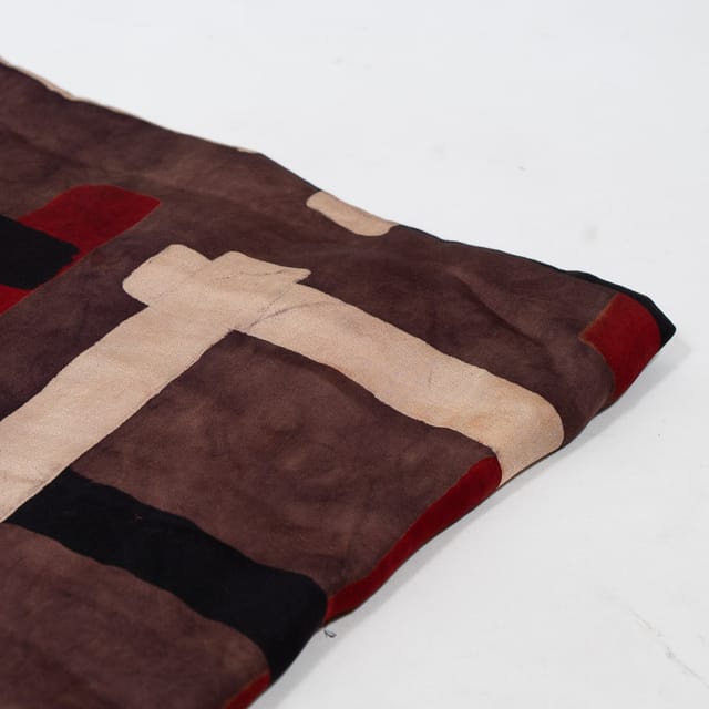 Brown Color Modal Satin Printed Fabric