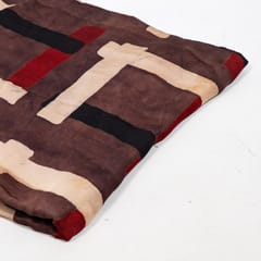Brown Color Modal Satin Printed Fabric