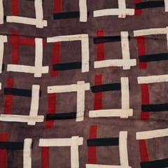 Brown Color Modal Satin Printed Fabric