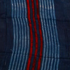 Blue Color Modal Satin Printed Fabric