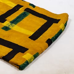 Mustard Color Modal Satin Printed Fabric