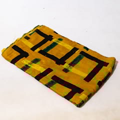 Mustard Color Modal Satin Printed Fabric