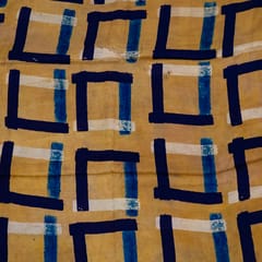 Mustard Color Modal Satin Printed Fabric