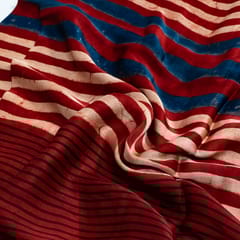 Maroon Color Modal Satin Printed Fabric