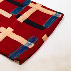 Maroon Color Modal Satin Printed Fabric