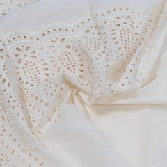 Dyeable Cotton Embroidered Fabric