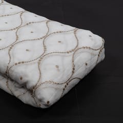 Dyeable Georgette Embroidered Fabric