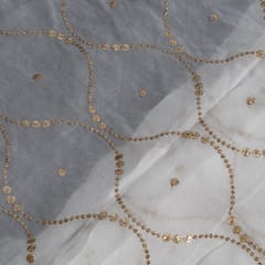 Dyeable Georgette Embroidered Fabric