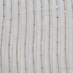 Dyeable Georgette Embroidered Fabric
