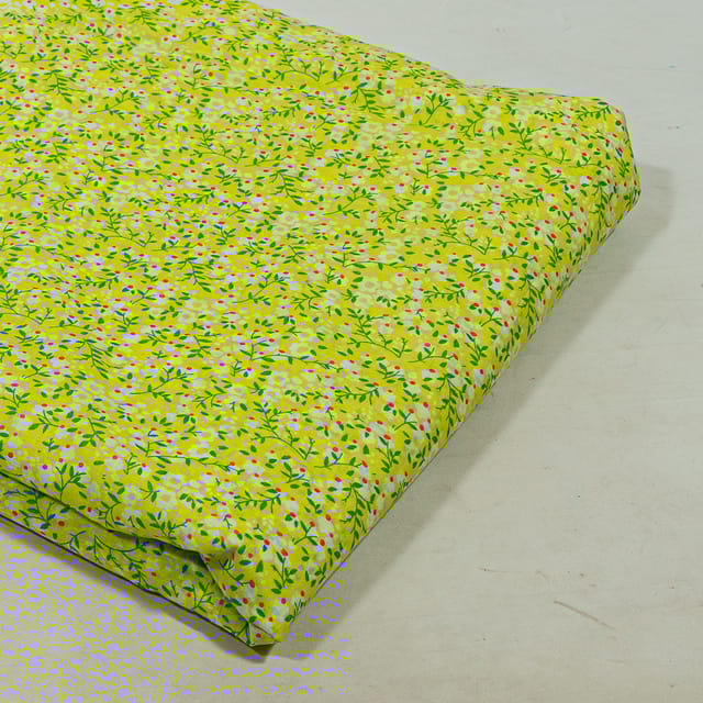 Neon Colour Cotton Cambric Printed Fabric (1.60Meter Piece)