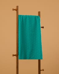 Rama Green Embroidered Cotton Hakoba Fabric