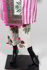 Pink Color Cotton Print with Embroidered Shirt with Cotton Printed Pant and Cotton Printed Dupatta