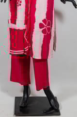 Pink Color Cotton Print with Embroidered Shirt with Cotton Pant and Cotton Printed Dupatta
