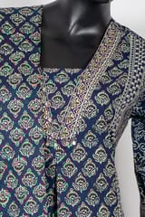 Navy Blue Color Cotton Printed Shirt with Cotton Printed Palazzo and Cotton Printed Dupatta