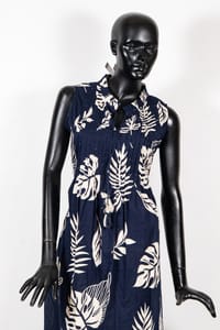 Navy Blue Color Cotton Printed Shirt with Cotton Printed Pant