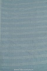 Off White Dyeable Cotton Chikan Embroidered Fabric (80cm Piece)
