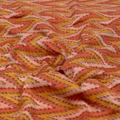 Gajree Color Modal Satin Printed Fabric (50CM Cut Piece)