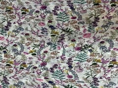 Georgette White MultiColour Floral