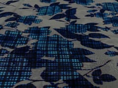 Georgette Dark Grey Blue Abstract