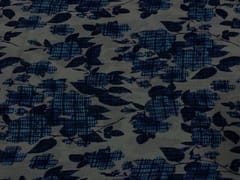 Georgette Dark Grey Blue Abstract