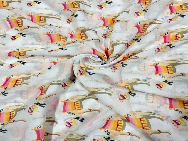 Georgette White Camel