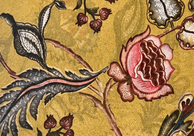 Georgette Mustard MultiColour Floral