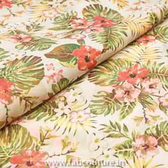 Tropical Georgette Satin Printed Fabric