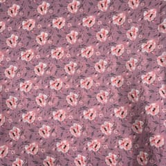 Dusty Pink Colour Georgette Printed Fabric