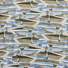 Blue Shades Abstract Printed Georgette Fabric