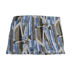 Blue Shades Abstract Printed Georgette Fabric
